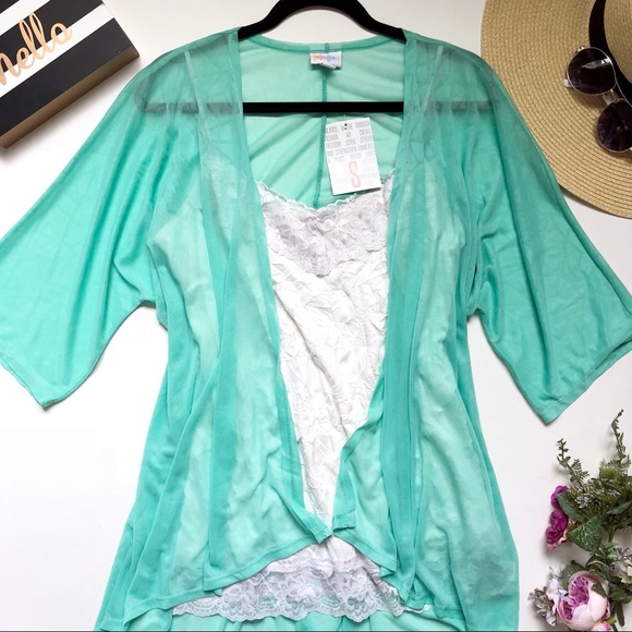 LuLaRoe Tops - NWT Lularoe Mint Green Sheer Lindsay Small
